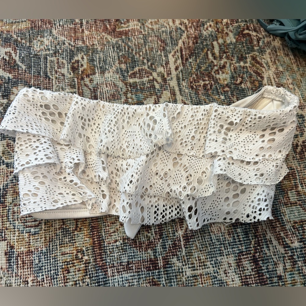 Target Girls White Strapless Bikini Top